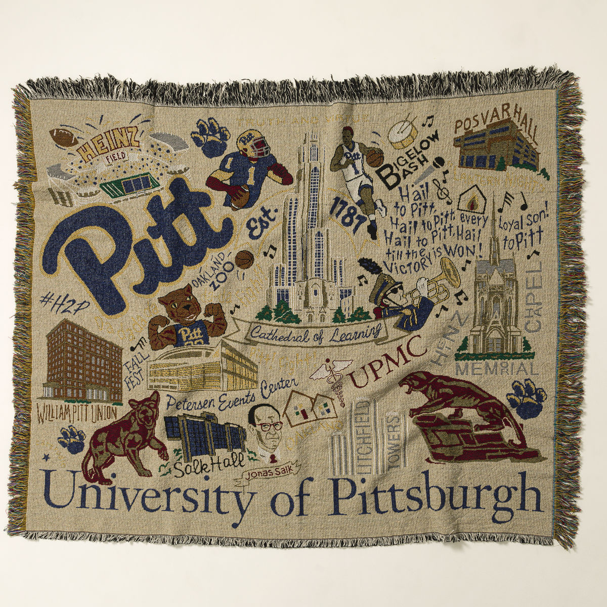 Woven College Blankets - University of Pittsburgh