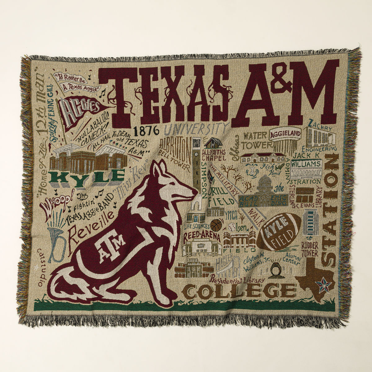 Woven College Blankets - Texas A&M University