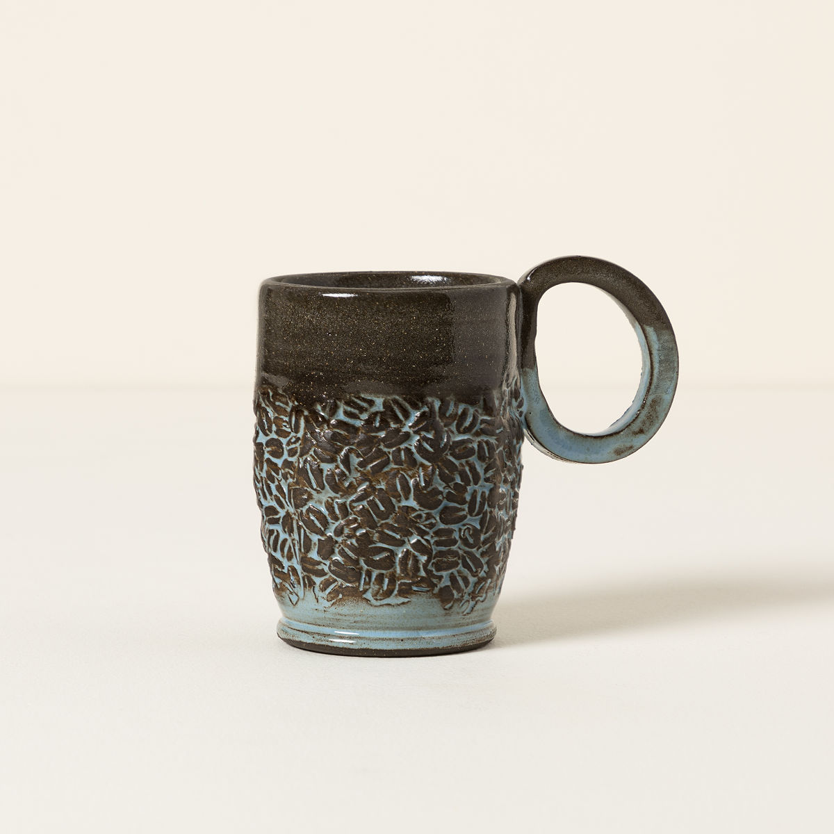 HandPressed Coffee Bean Mug Handmade Mug Goods