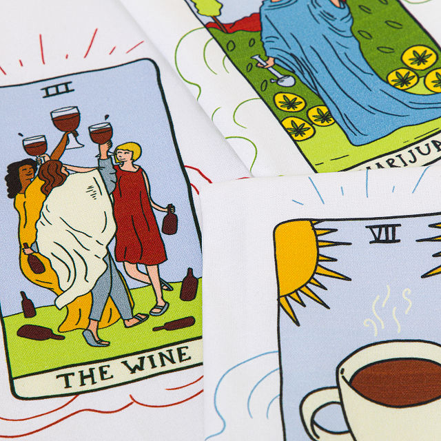 Guilty Pleasures Kitchen Tarot Dishtowels Pot Goods