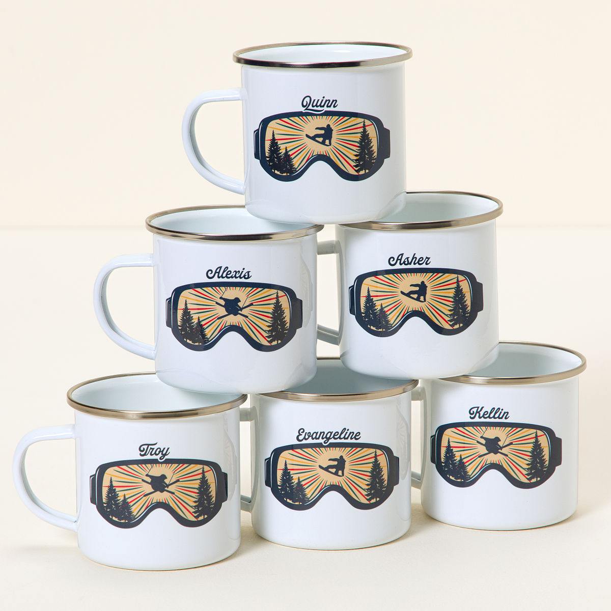 Personalized On the Slopes Mug - Six Mugs