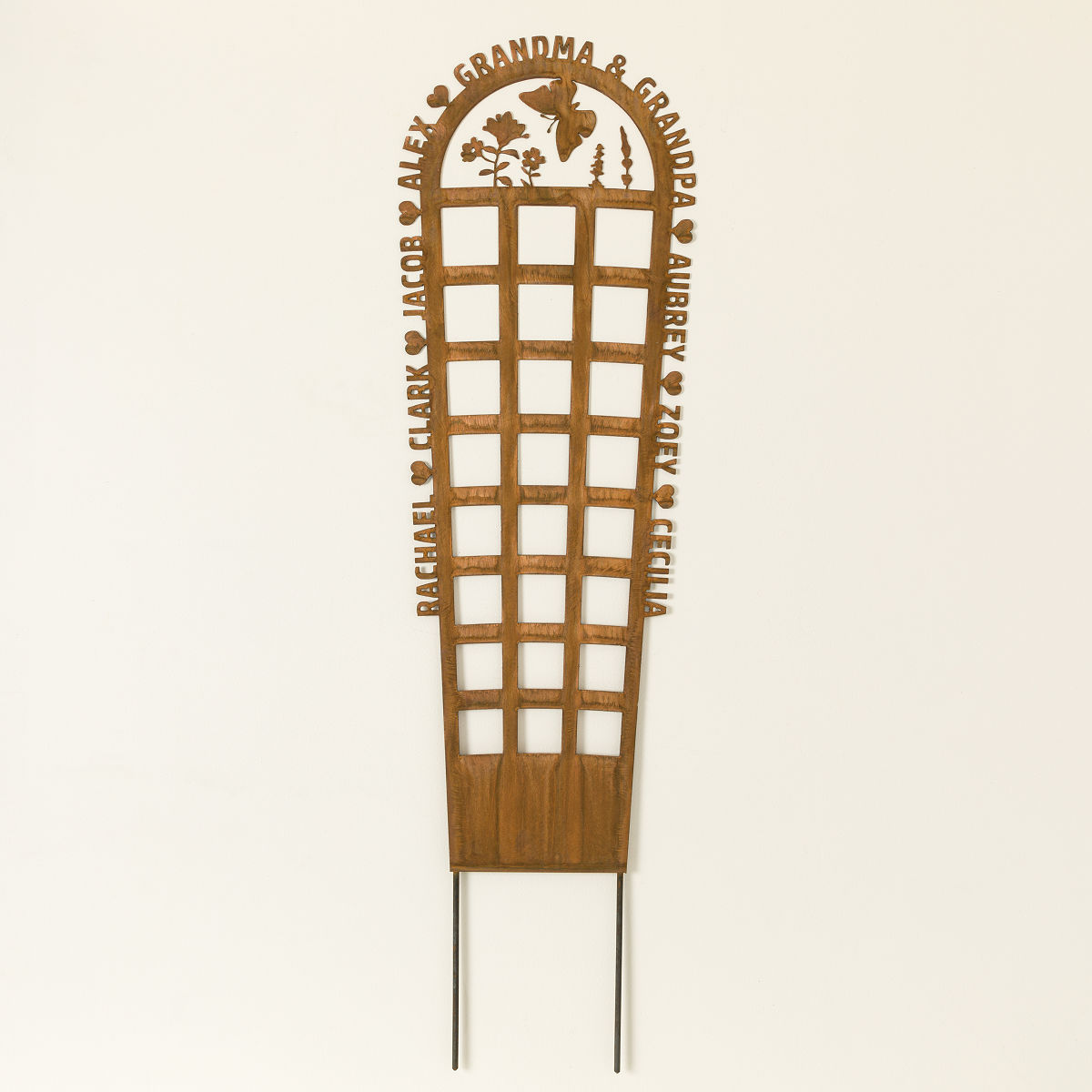 Personalized Outdoor Garden Trellis - Butterfly