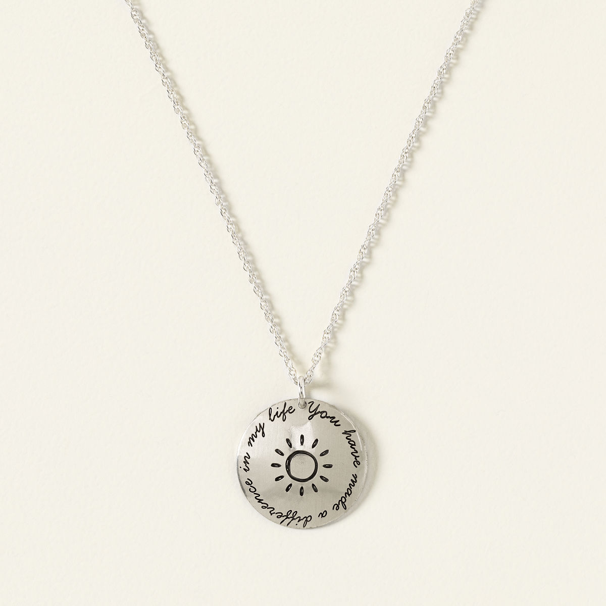 You Have Made a Difference Personalized Necklace - Sun
