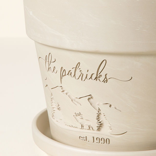 Personalized Clay Flower Pot Custom Plant Pot Goods