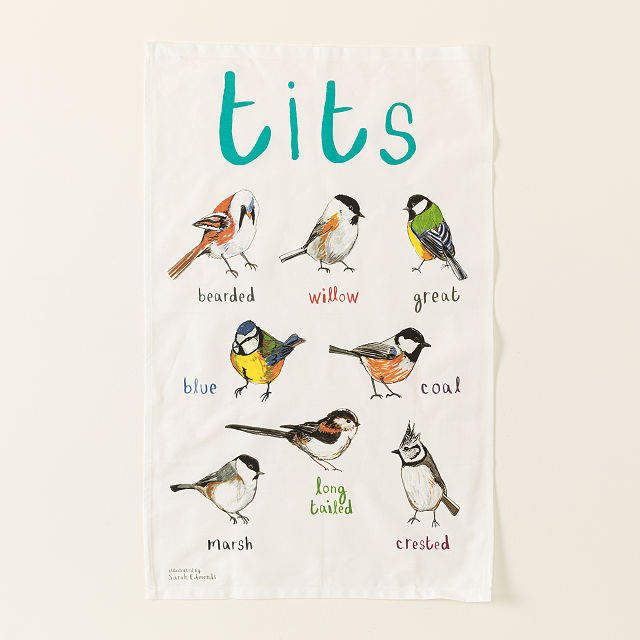 Fowl Language Tea Towel - Tits & Boobies