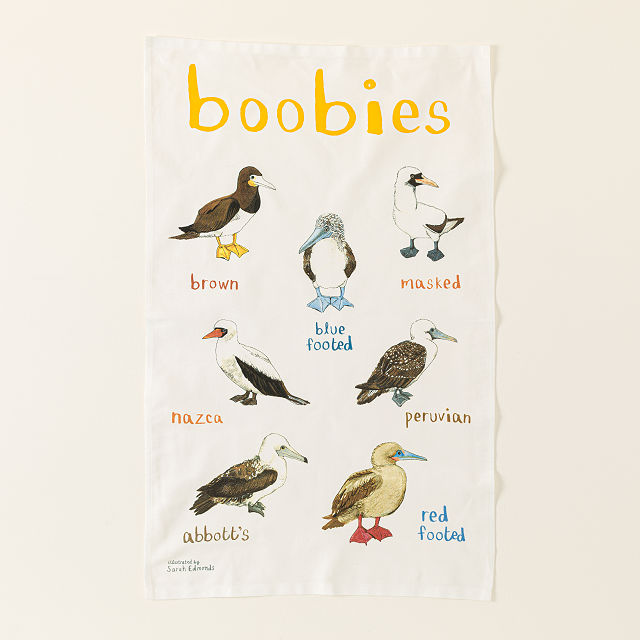 Fowl Language Tea Towel - Tits & Boobies