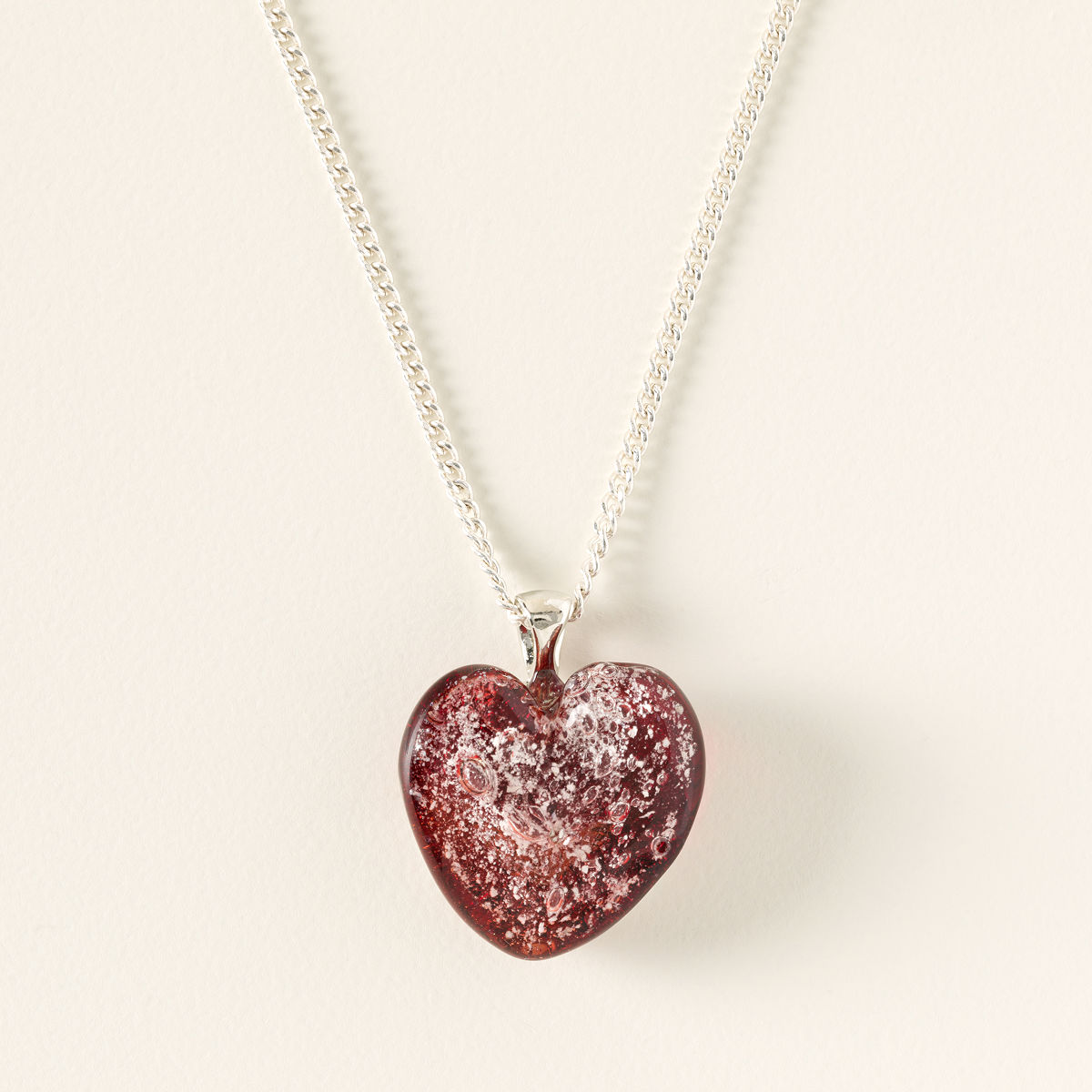 Cremation Memorial Heart Necklace - Personalized Memorial Heart Necklace