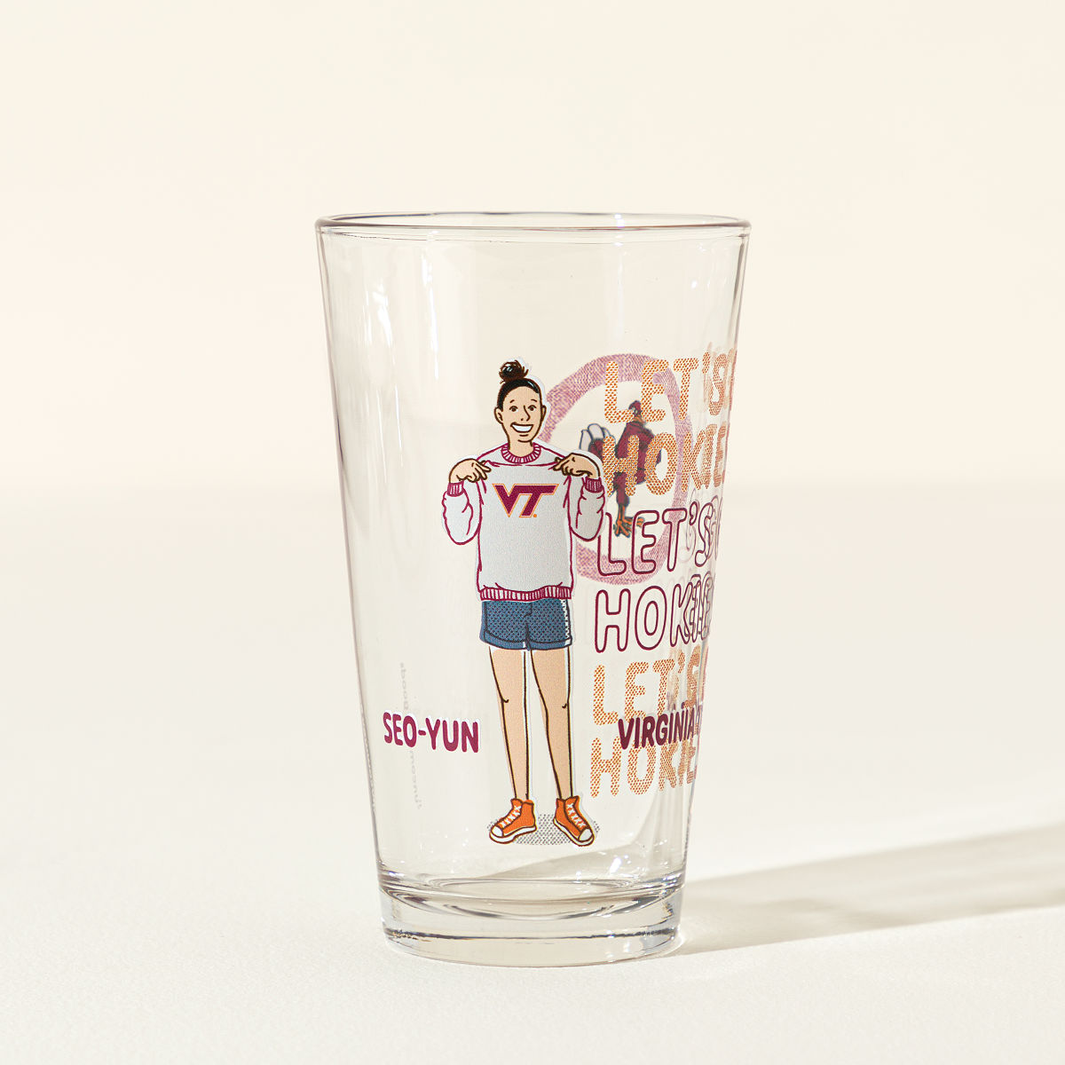 Show Your Spirit Personalized College Pint - Virginia Tech