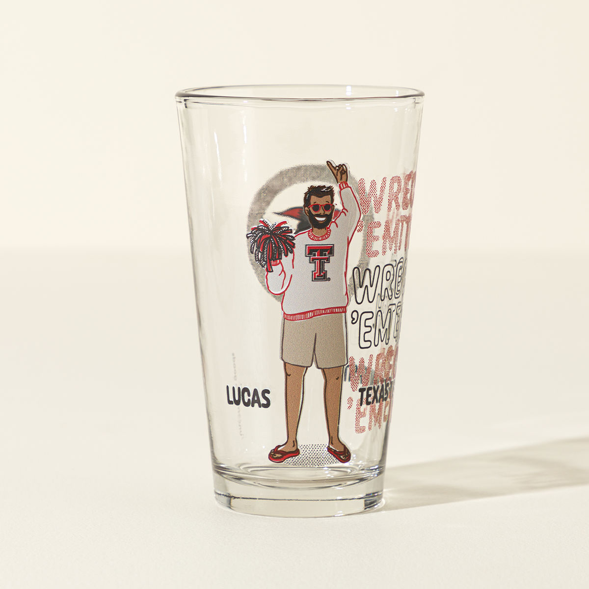 Show Your Spirit Personalized College Pint - Texas Tech University