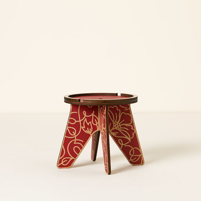 Hand Painted Flower Pot Stand Plants Goods