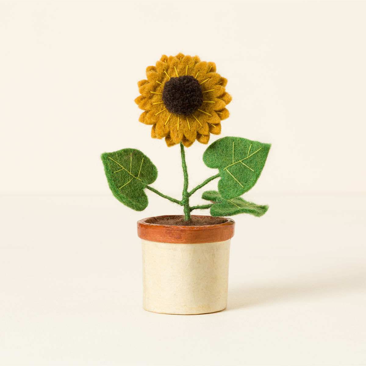 Potted Felt Flowers - Sunflower