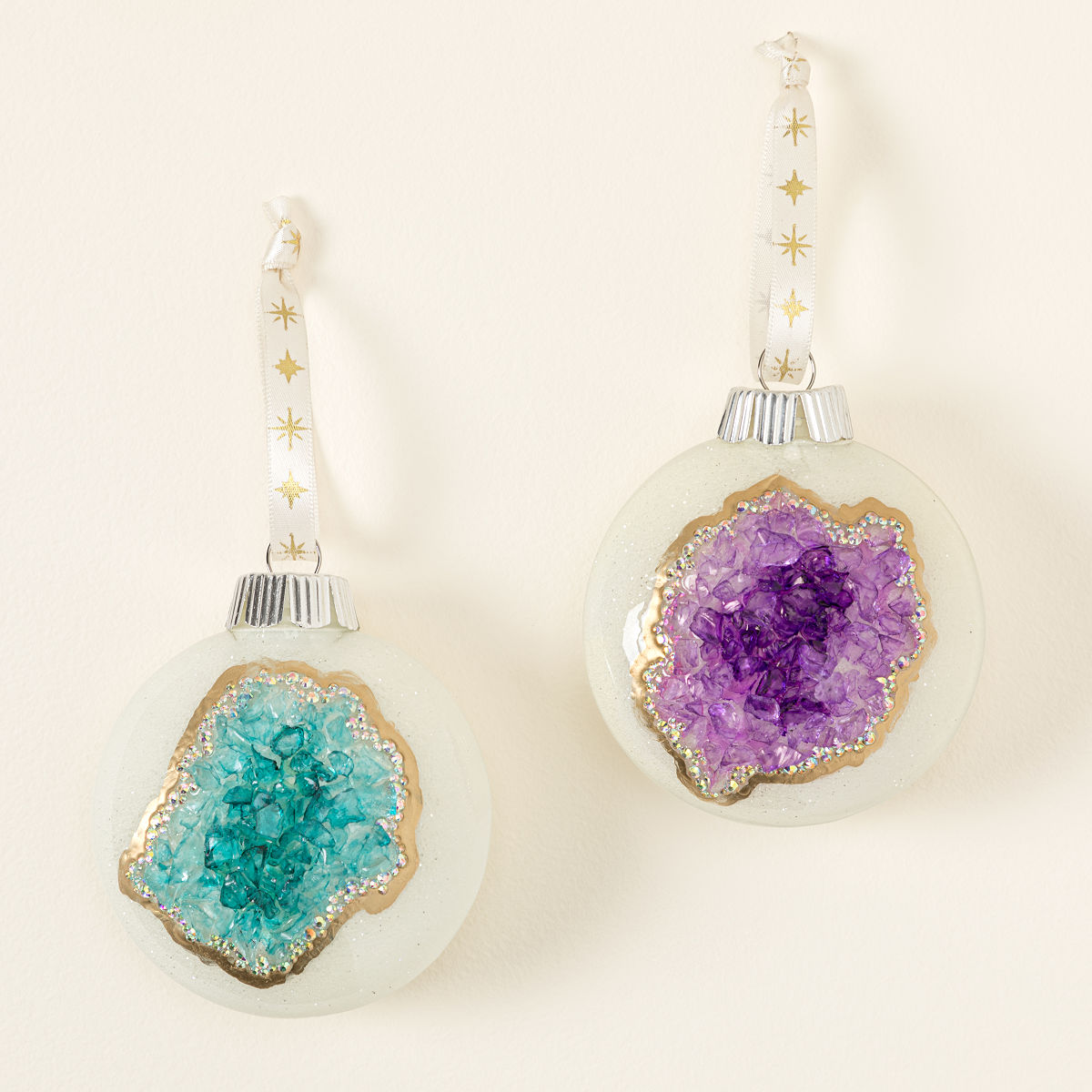 Gemstone Geode Ornament Christmas Ball Goods