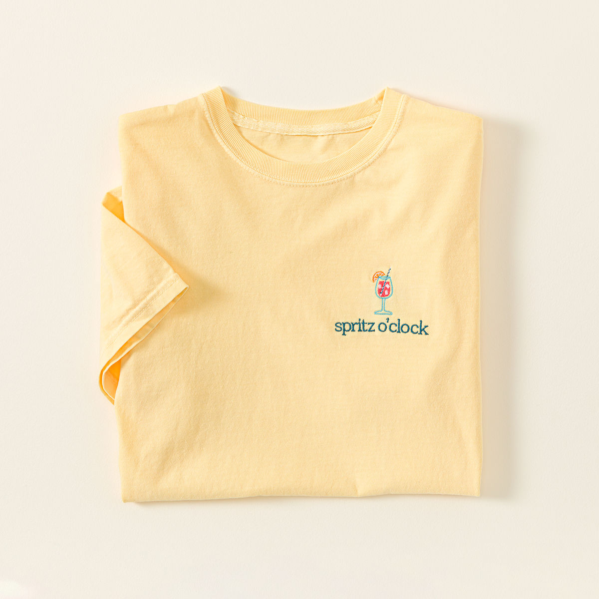 Happy Hour Embroidered Tee - Spritz O'Clock - Large