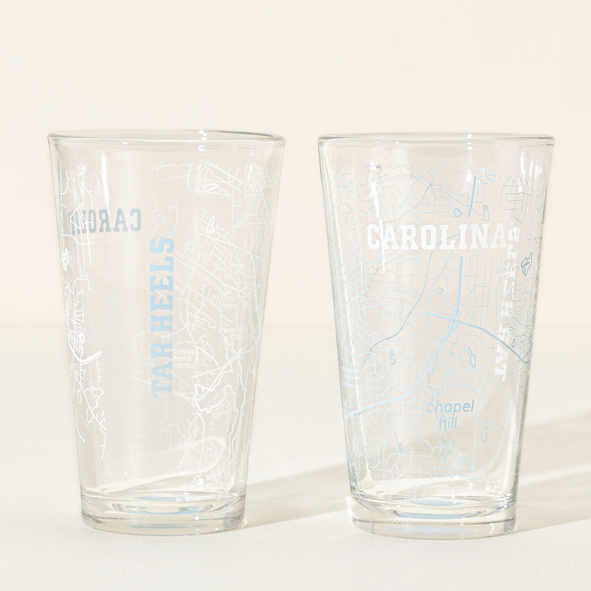 Your College Town Pint Glass - Set of 2 - University of North Carolina