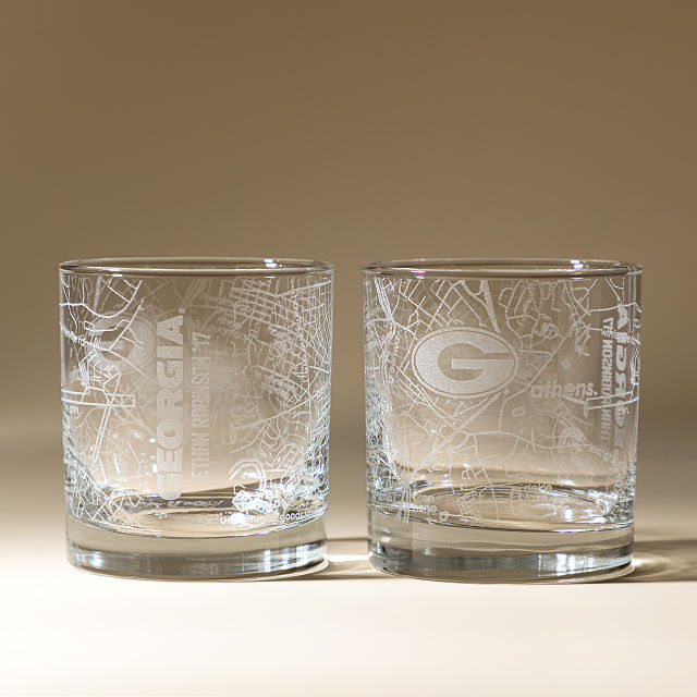 Your College Town Personalized Rocks Glass Set