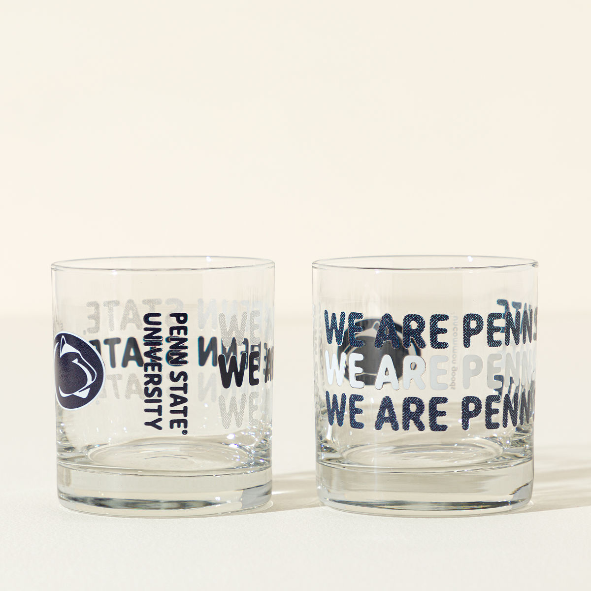 Show Your Spirit College Rocks Glass - Set of 2 - Penn State University
