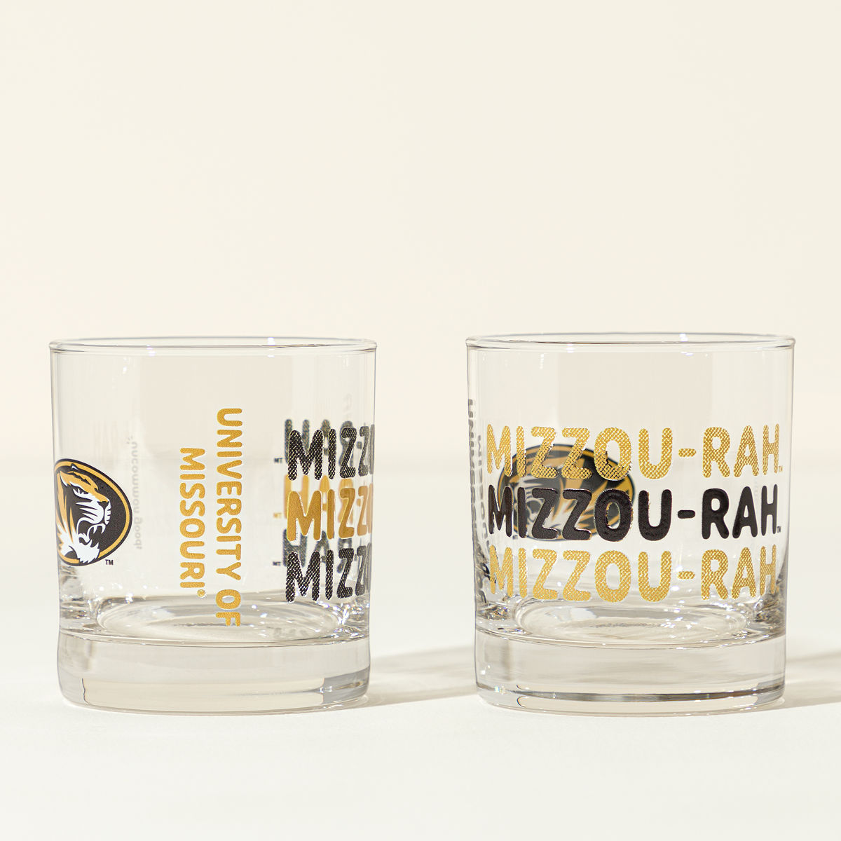 Show Your Spirit College Rocks Glass - Set of 2 - University of Missouri