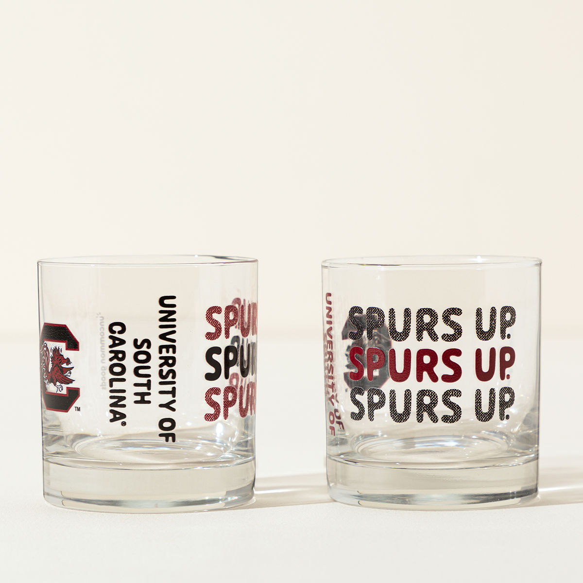 Show Your Spirit College Rocks Glass - Set of 2 - University of South Carolina