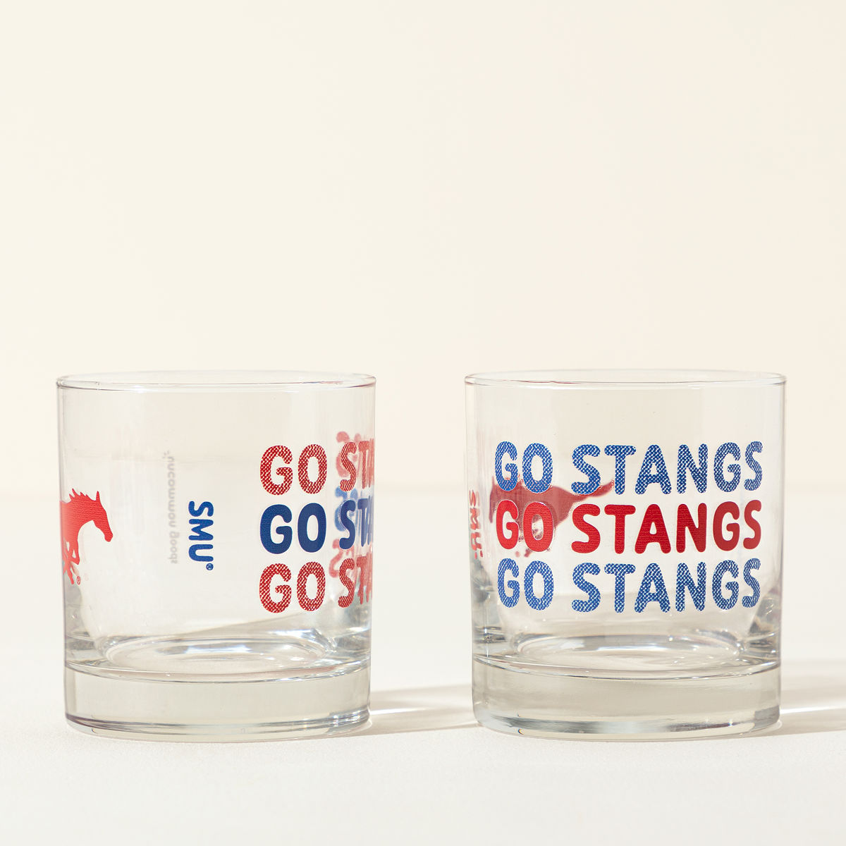 Show Your Spirit College Rocks Glass - Set of 2 - Southern Methodist University