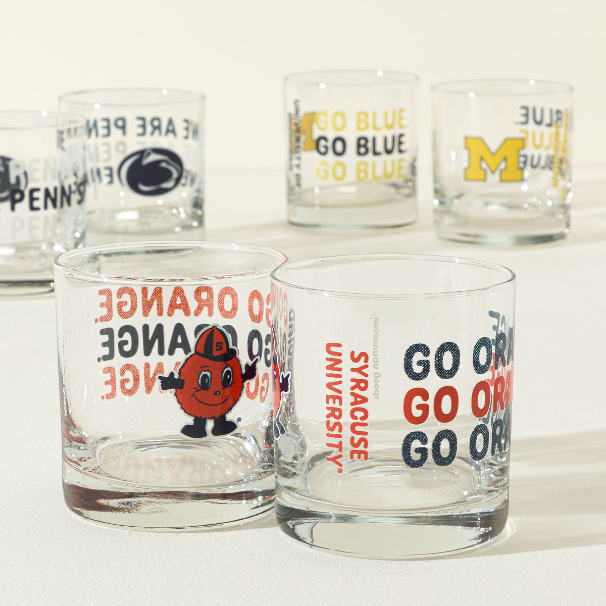 Show Your Spirit! College Rocks Glass Set of 2 Goods
