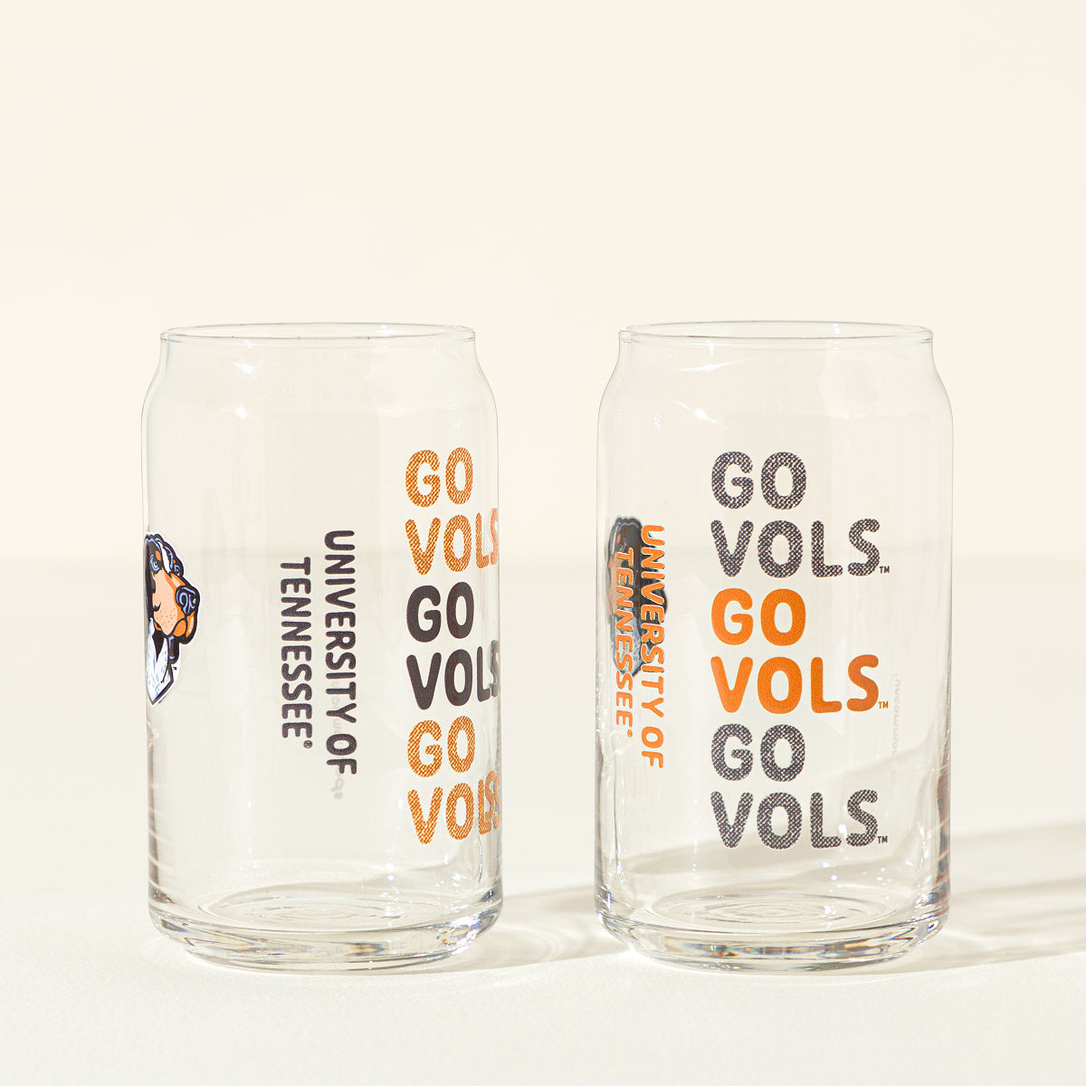 Show Your Spirit College Can-Shaped Glass Set - University of Tennessee