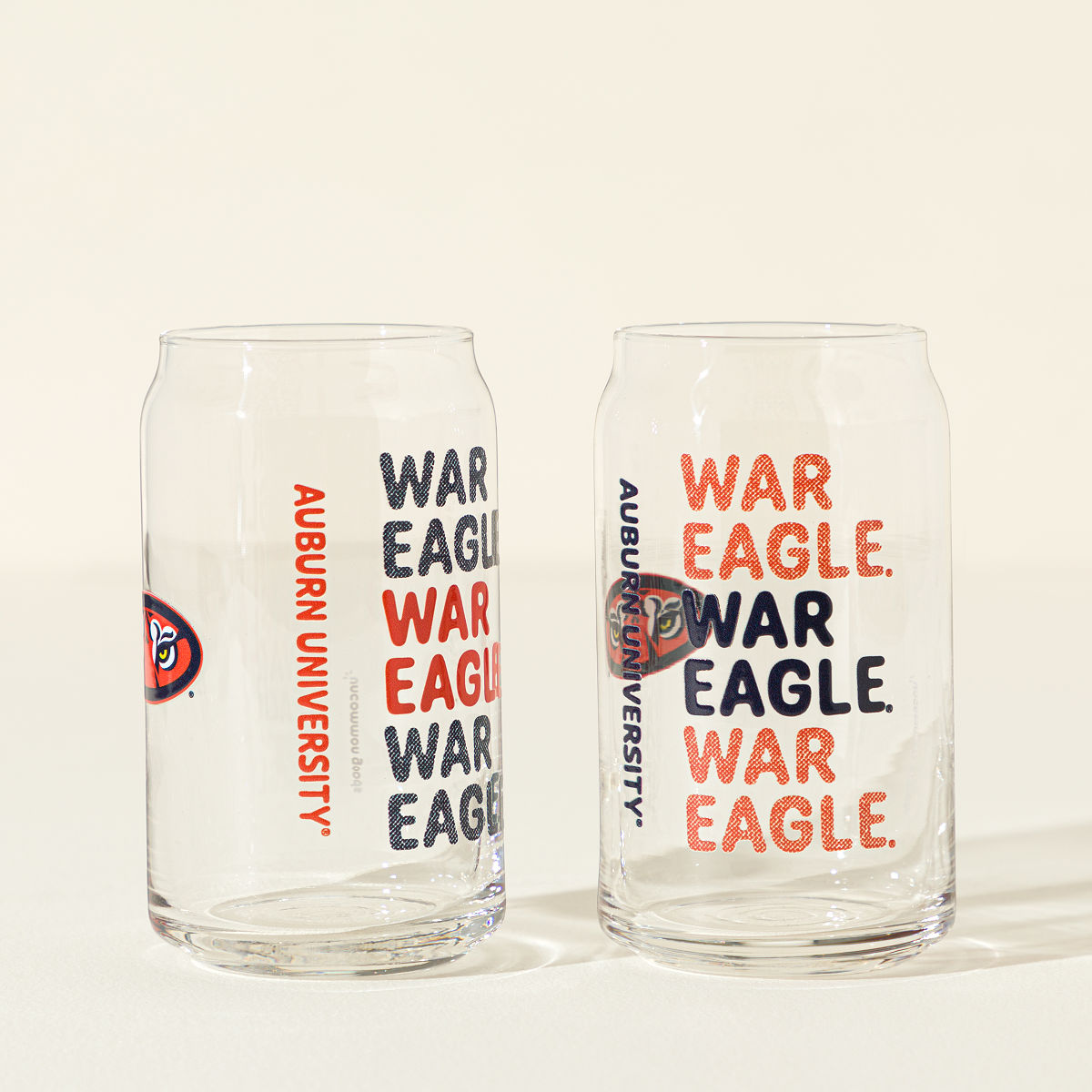 Show Your Spirit College Can-Shaped Glass Set - Auburn University