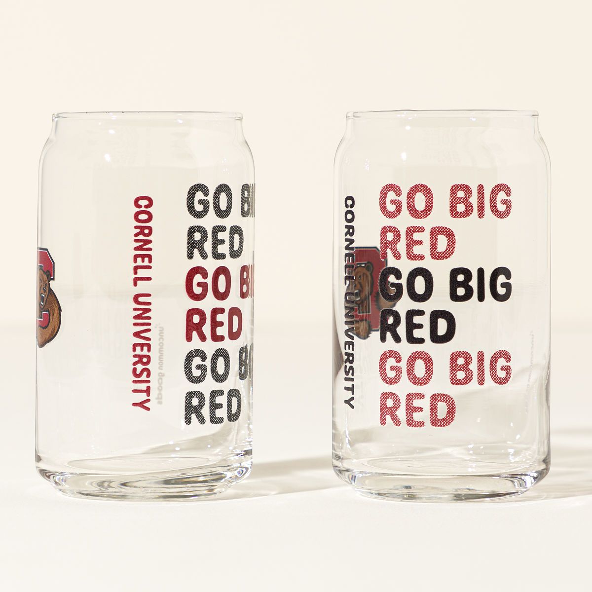Show Your Spirit College Can-Shaped Glass Set - Cornell University