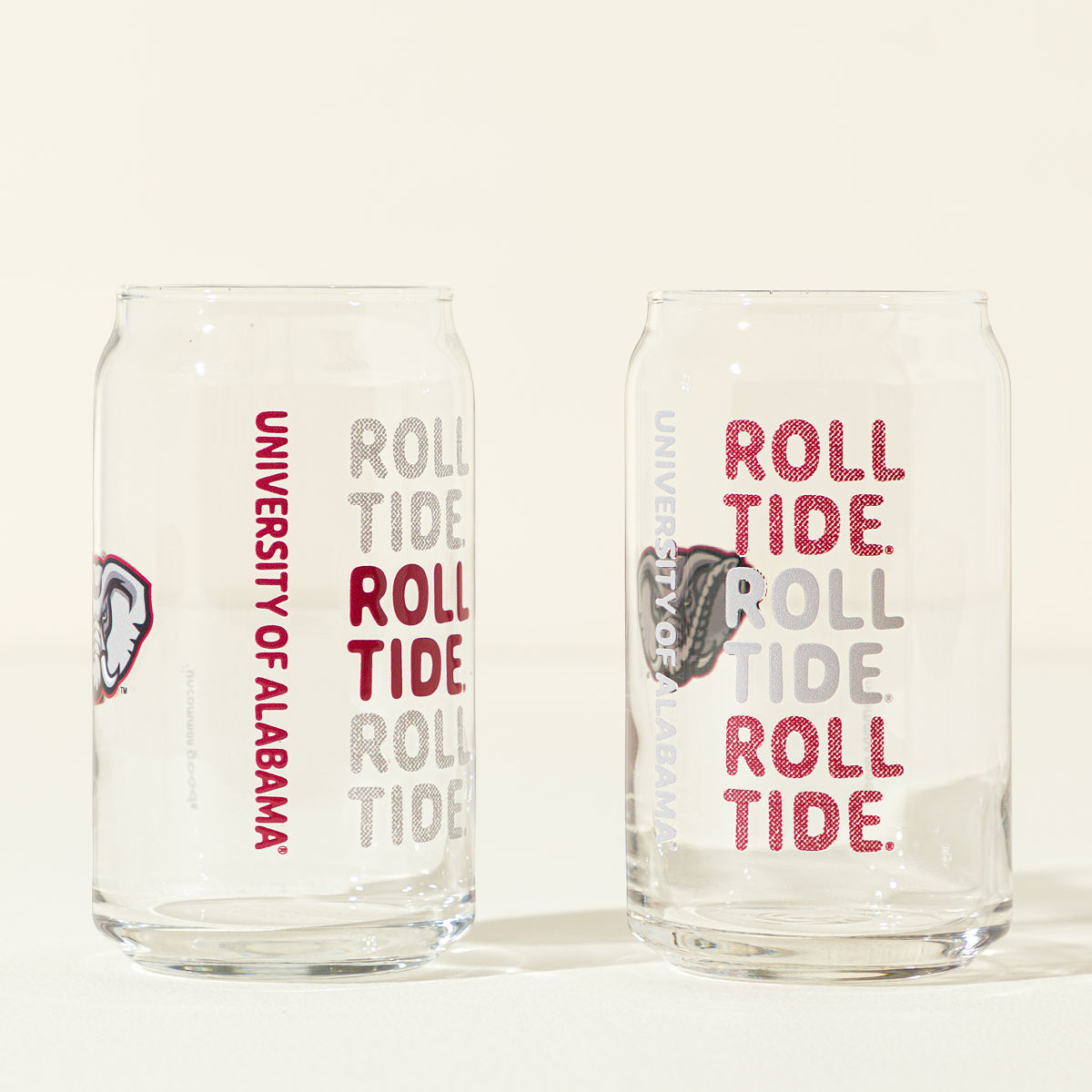 Show Your Spirit College Can-Shaped Glass Set - University of Alabama