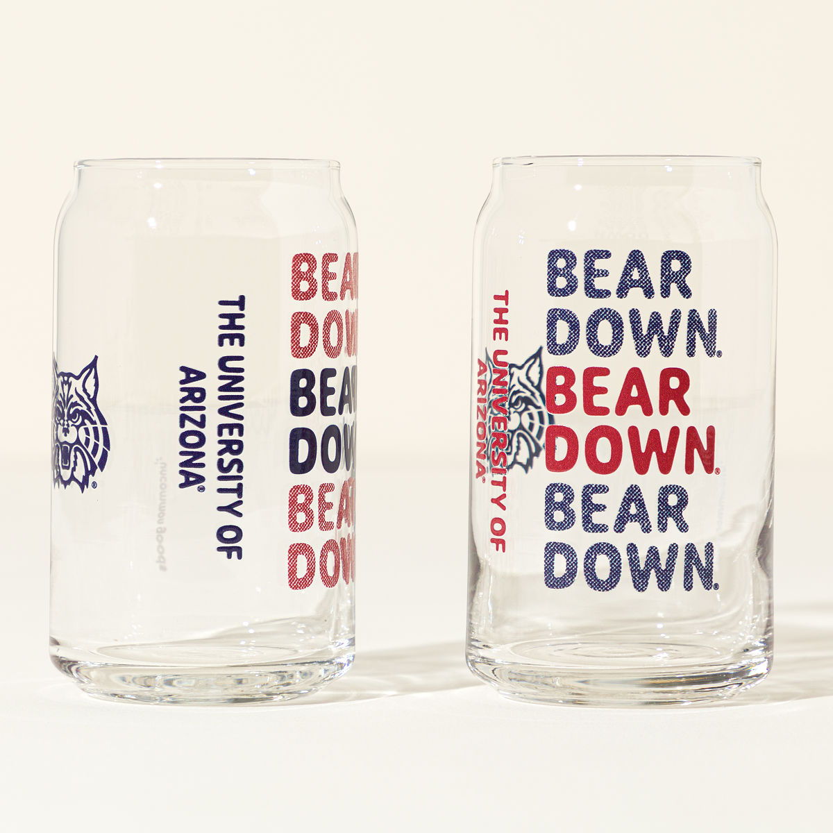 Show Your Spirit College Can-Shaped Glass Set - University of Arizona