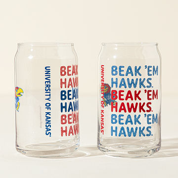 Show Your Spirit! College Can-Shaped Glass Set
