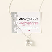 Real Snowflake Globe Necklace