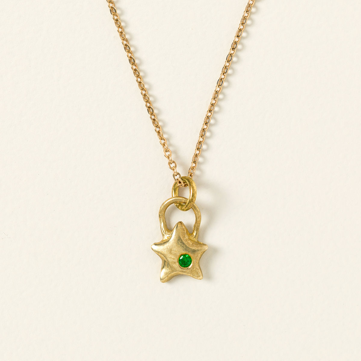Birthstone Star Necklace - Gold Plated