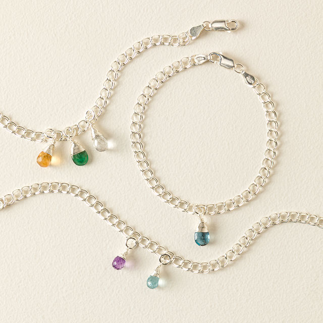Personalized Birthstone Charm Bracelet