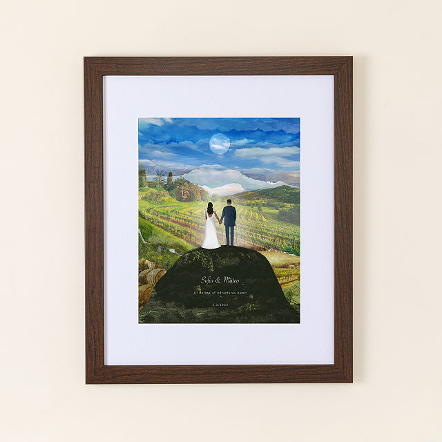 Custom Wedding Day Collage Art Print Wedding Goods