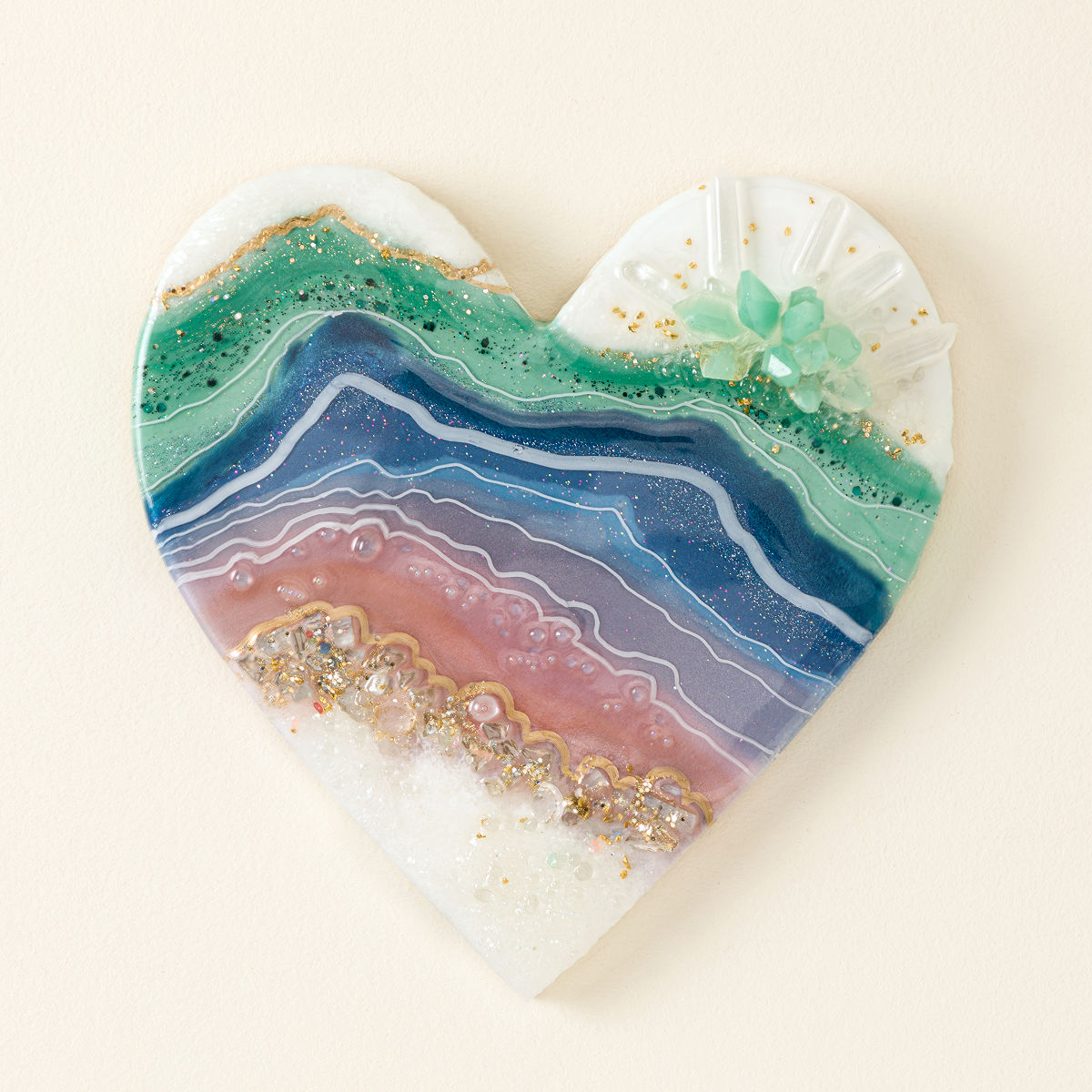 Milestone Anniversary Love Geode Art - Timeless Love