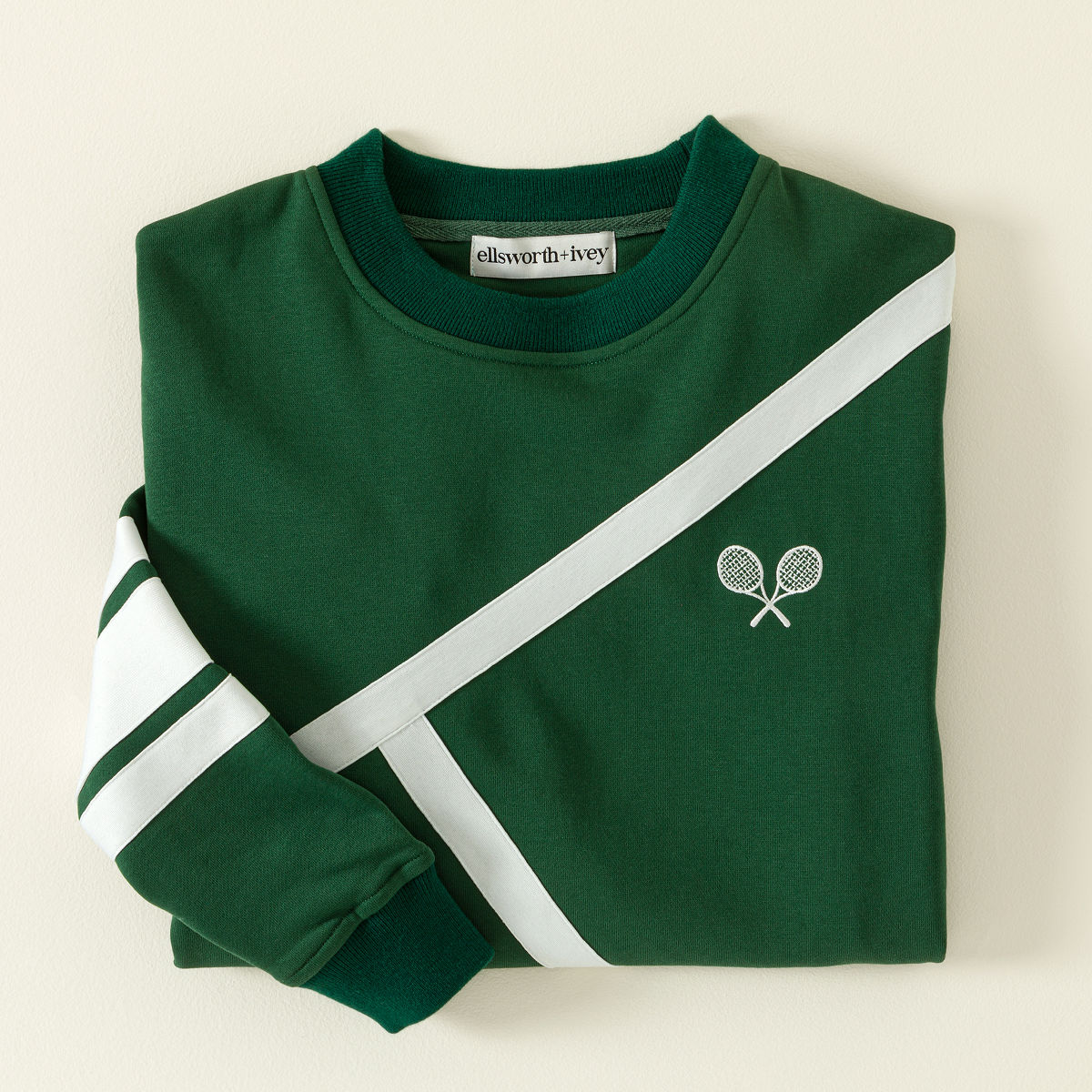 On The Court Tennis Embroidered Sweatshirt - X-Large