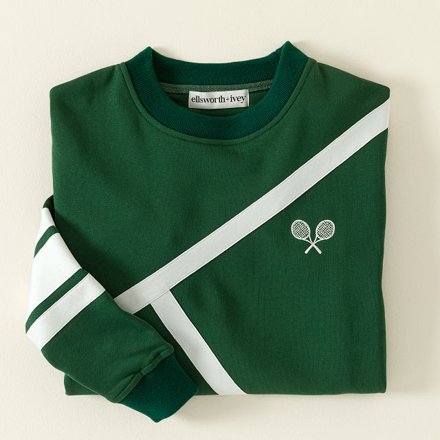 On The Court Tennis Embroidered Sweatshirt