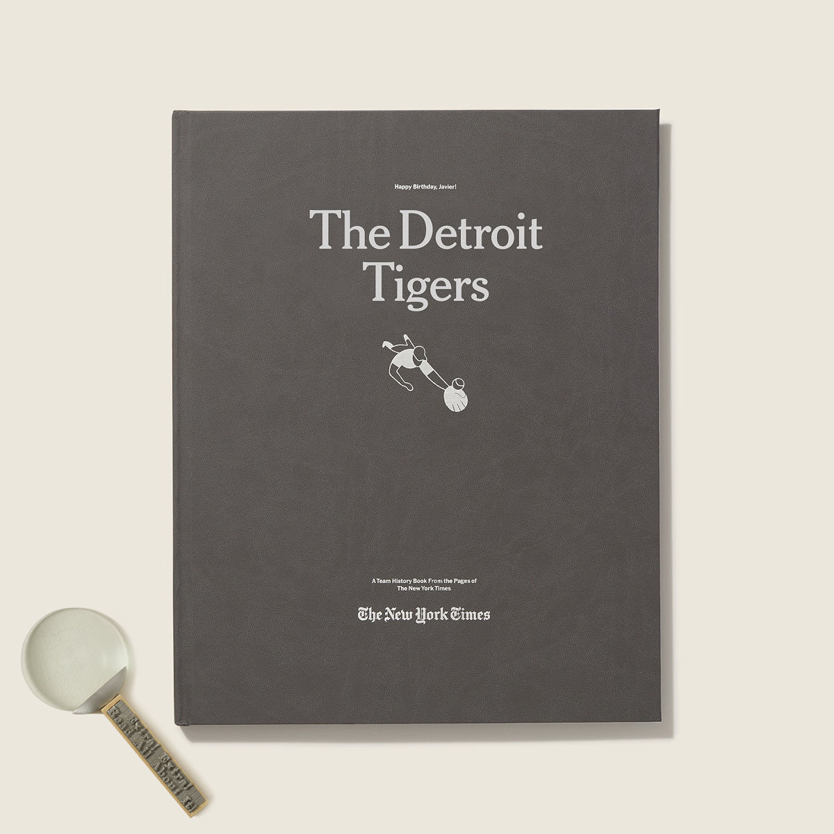 New York Times Custom Baseball Book - Detroit Tigers - Magnifying Glass