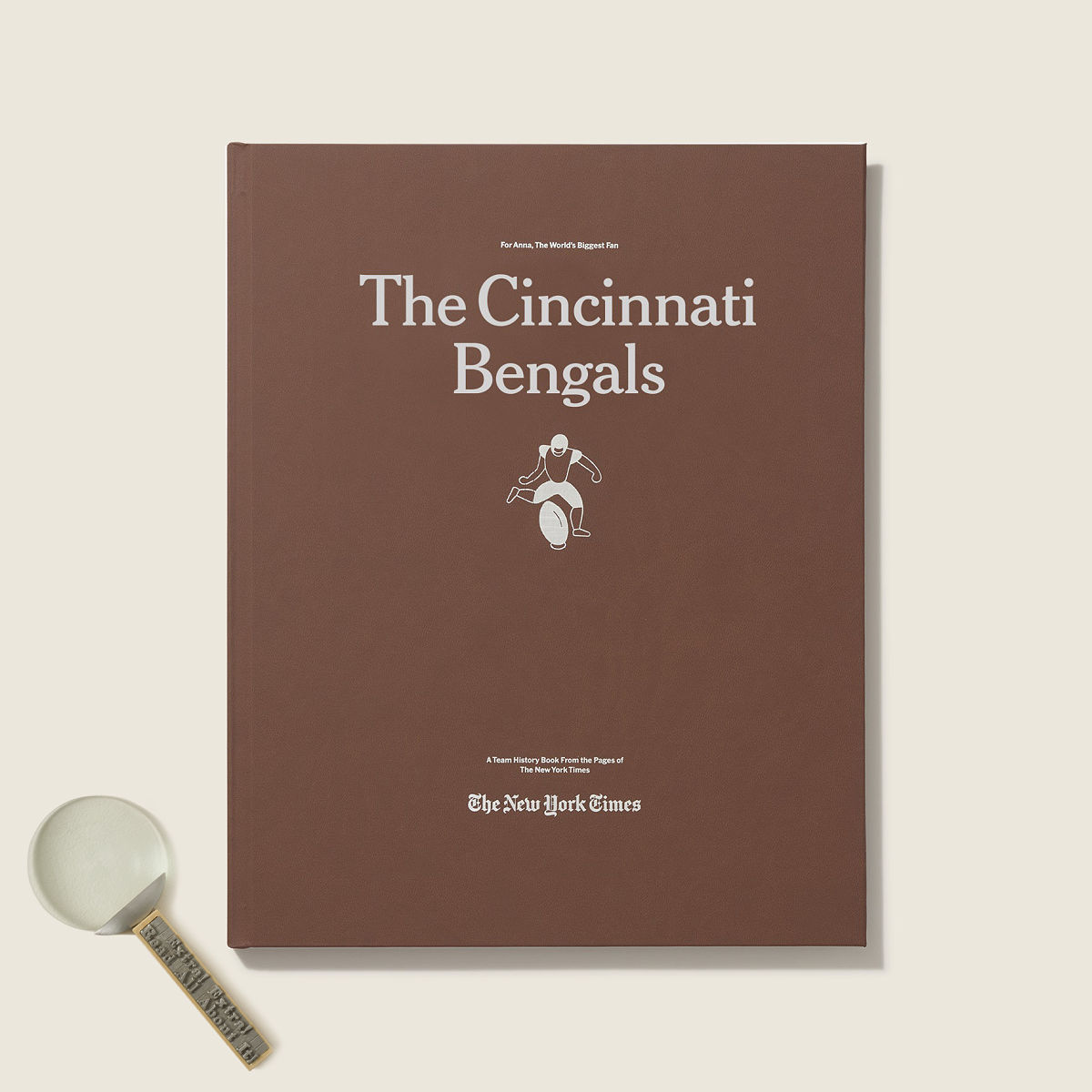New York Times Custom Football Book - Cincinnati Bengals - Magnifying Glass