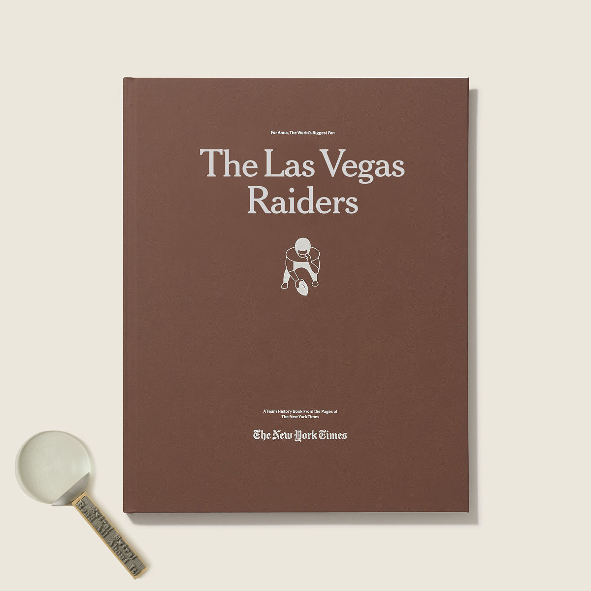 New York Times Custom Football Book - Las Vegas Raiders - Magnifying Glass