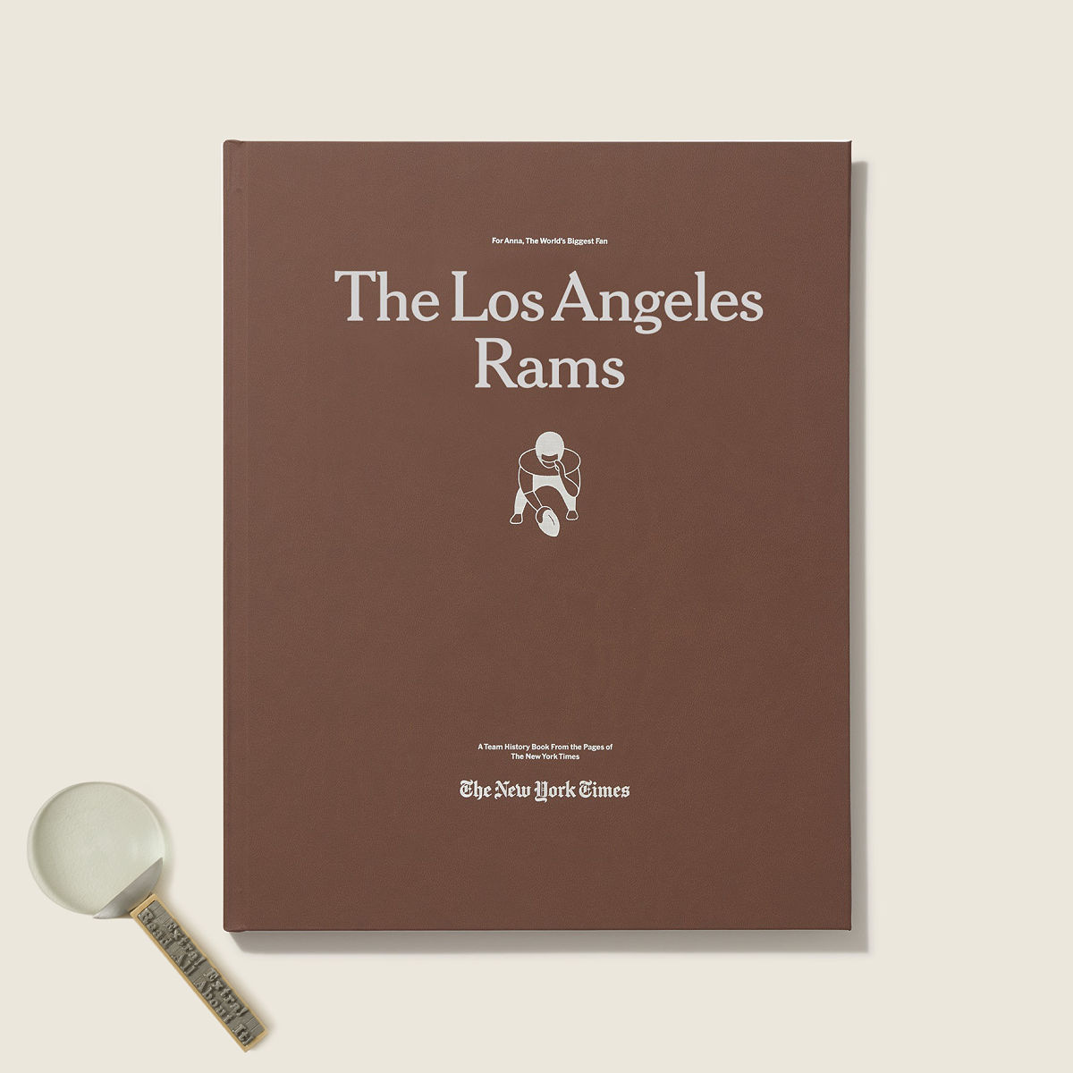 New York Times Custom Football Book - Los Angeles Rams - Magnifying Glass