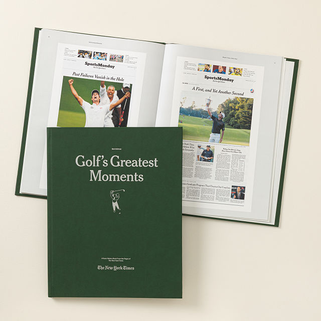 New York Times Personalized Golf History Book