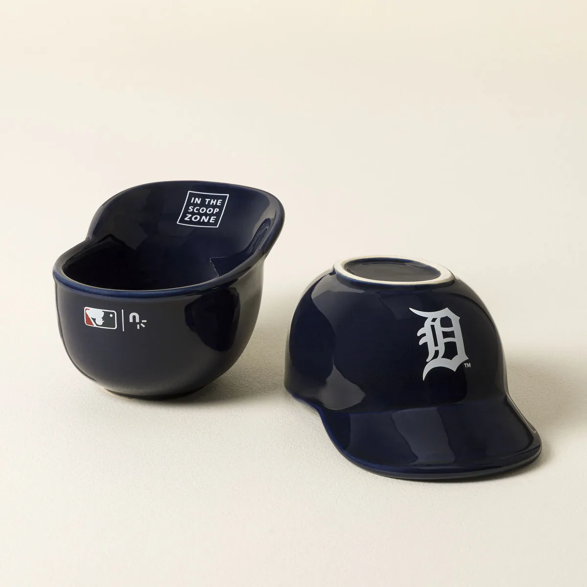 MLB Sundae Slugger Ceramic Ice Cream Bowl Set, Detroit Tigers