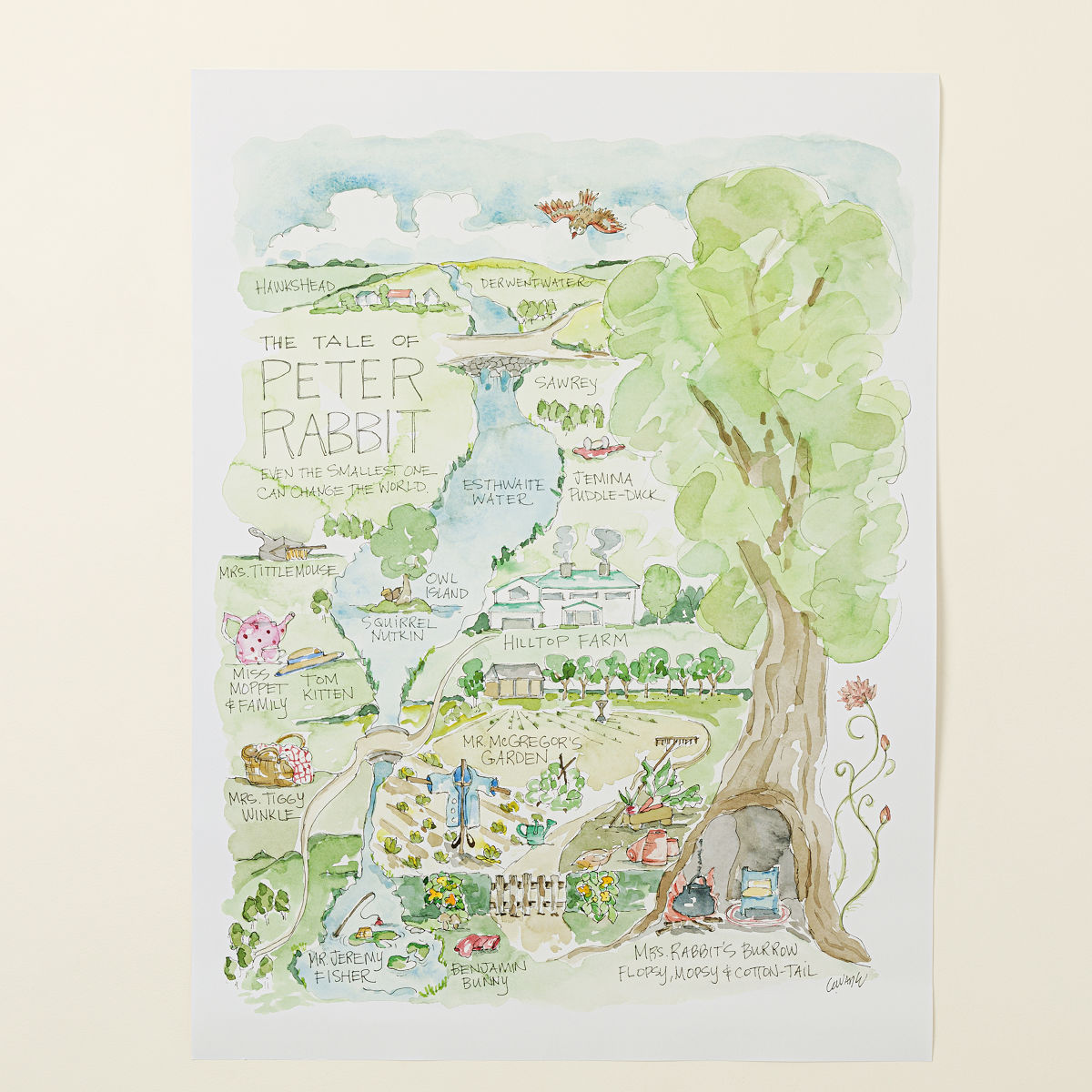 Storybook Map Print - Peter Rabbit
