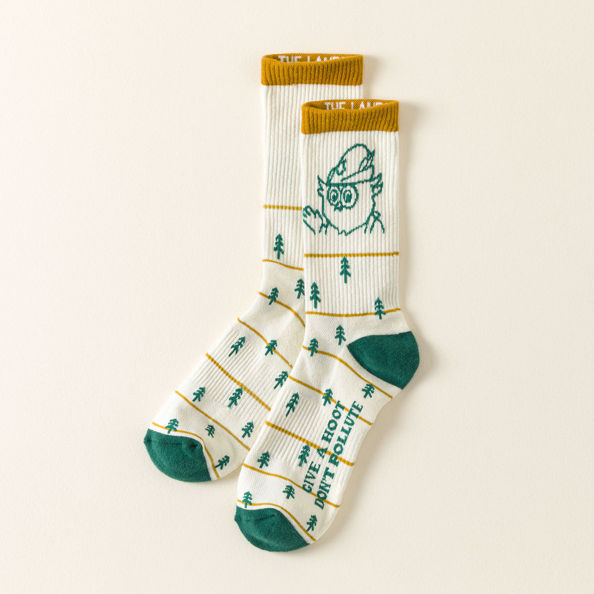 Give a Hoot Dont Pollute Socks - L/XL