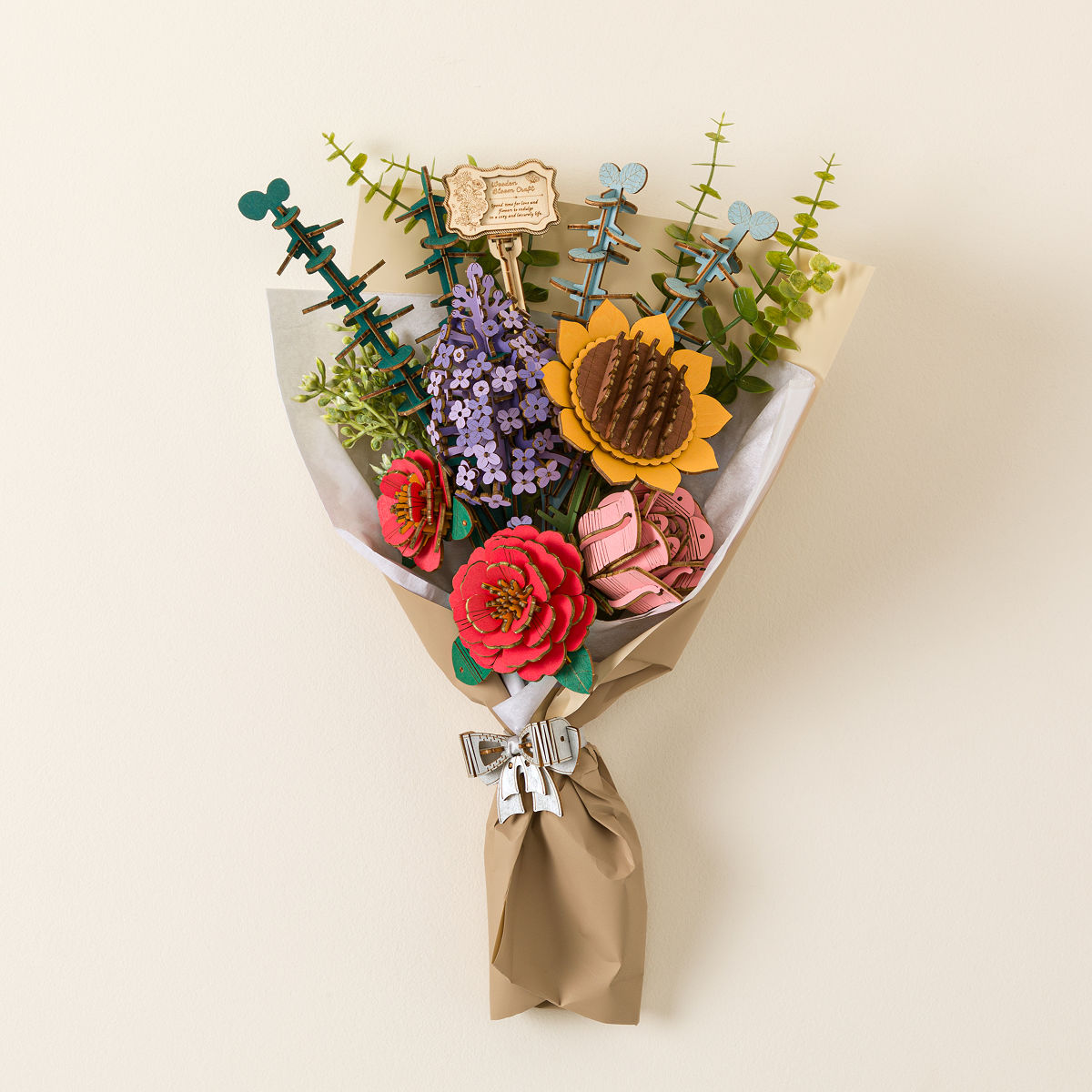 w.o.d. 『F.L.O.W.E.R.S.』 Uncommon Goods | Wooden Flower Bouquet Building Kit | Puzzle