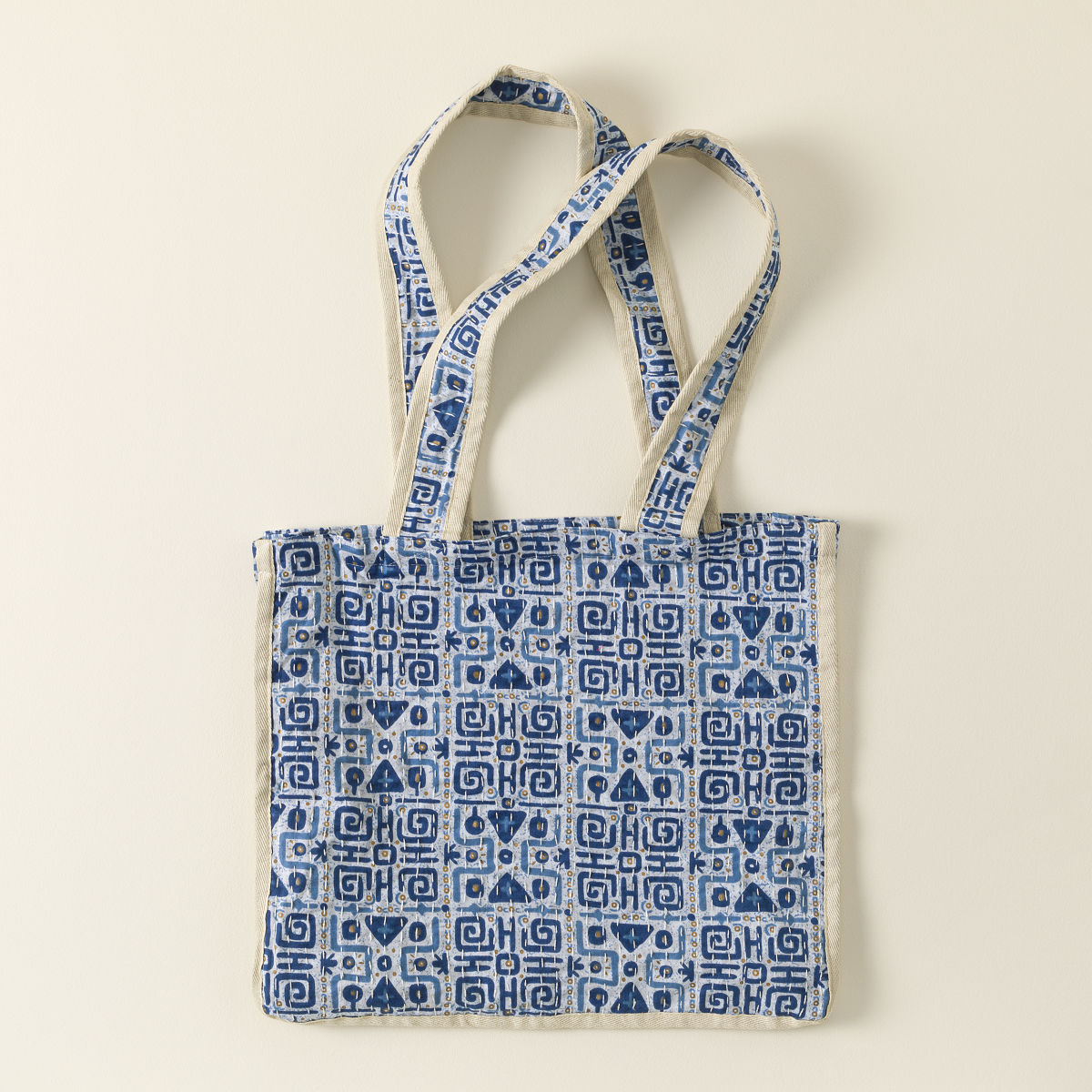 Repurposed Sari Tote - Cool Tone