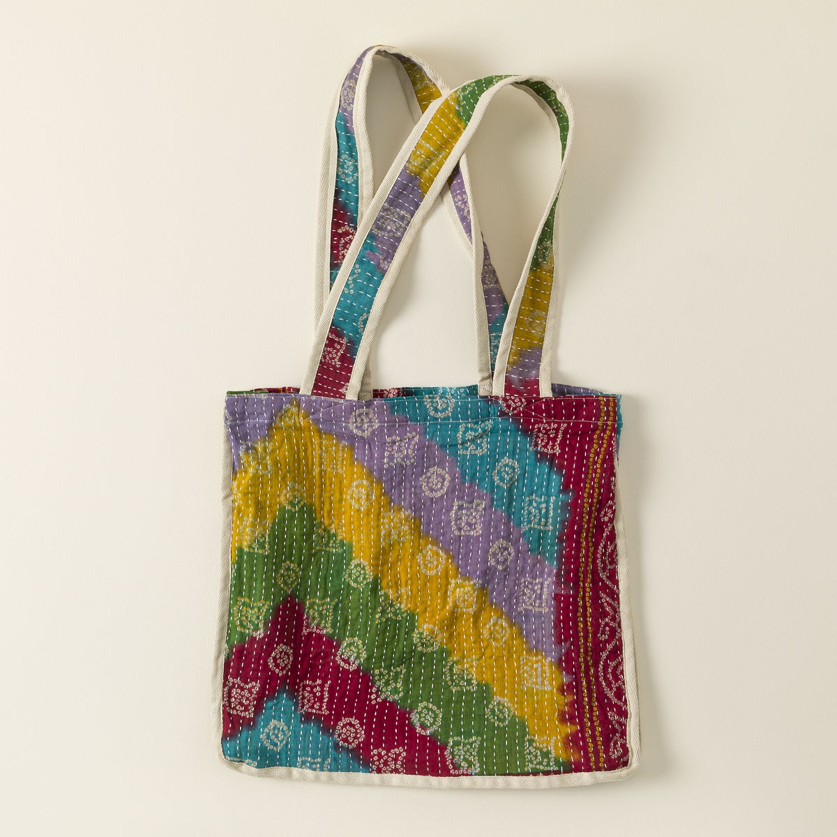 Repurposed Sari Tote - Warm Tones