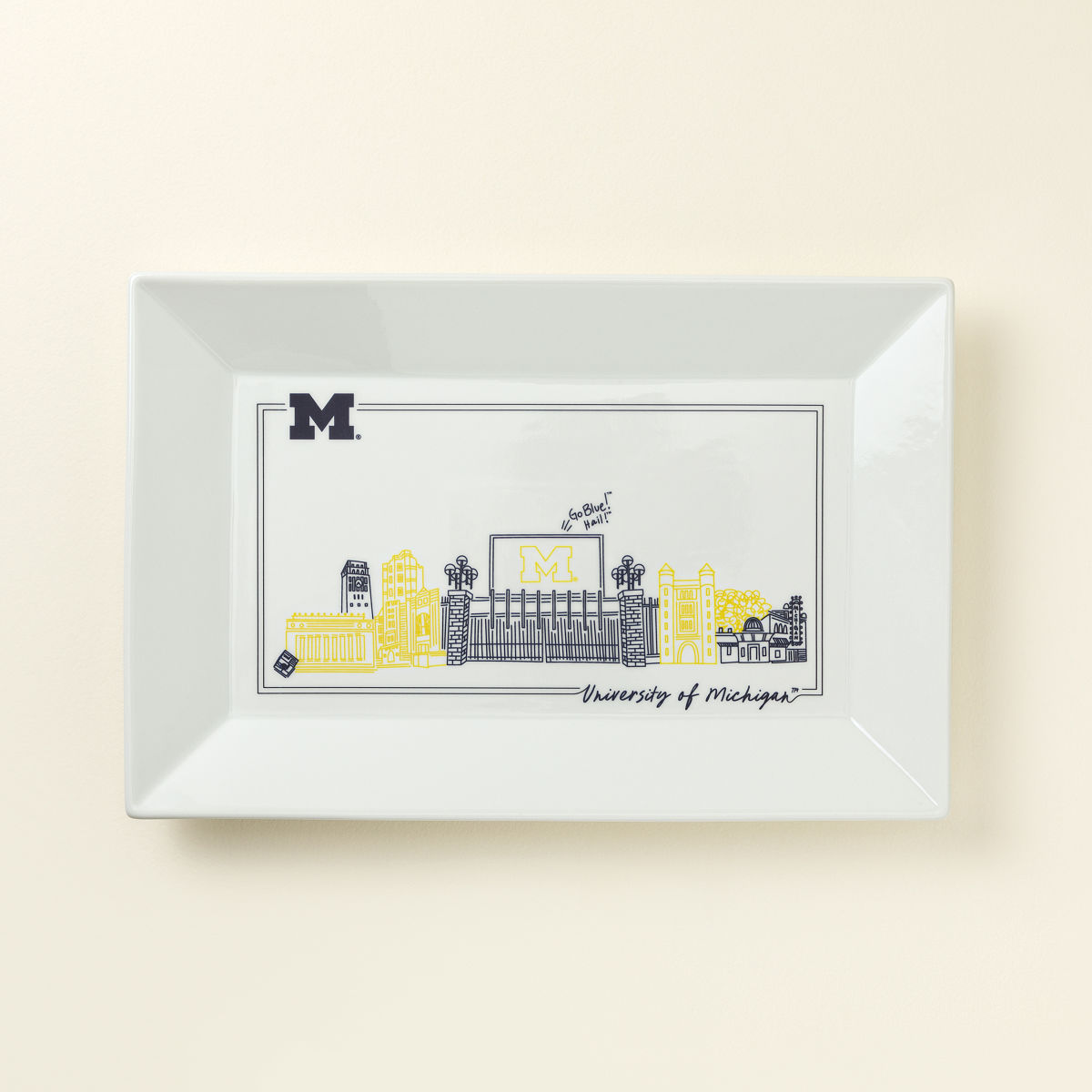 College Cityscape Tray - University of Michigan