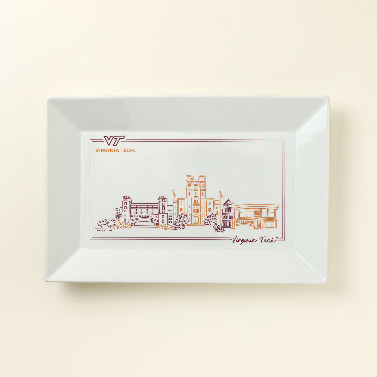 College Cityscape Tray - Virginia Tech